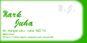 mark juha business card